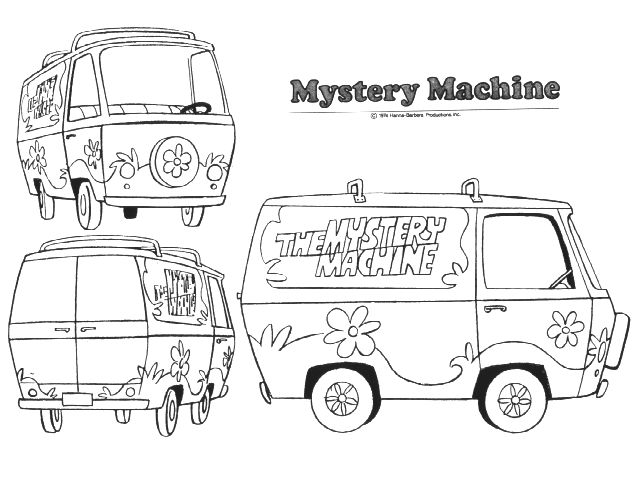 The mystery machine scooby doo coloring pages scooby scooby doo images