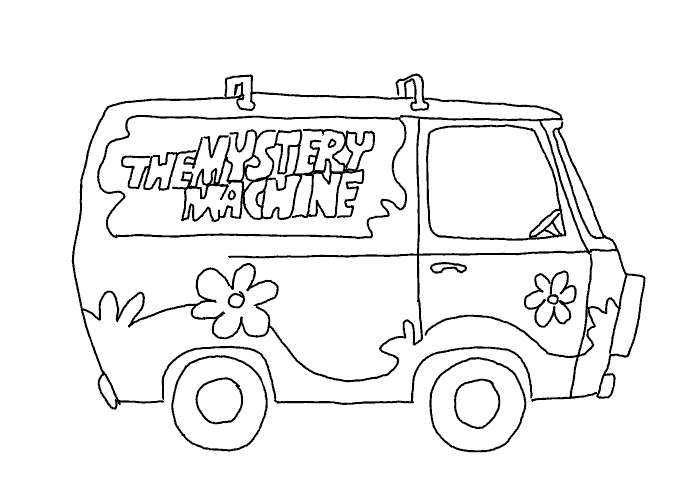 The mystery machine coloring pages