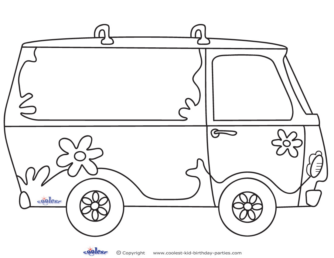 Printable mystery van decoration