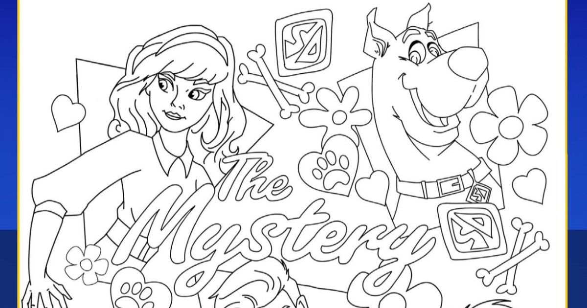 Groovy scooby doo coloring page