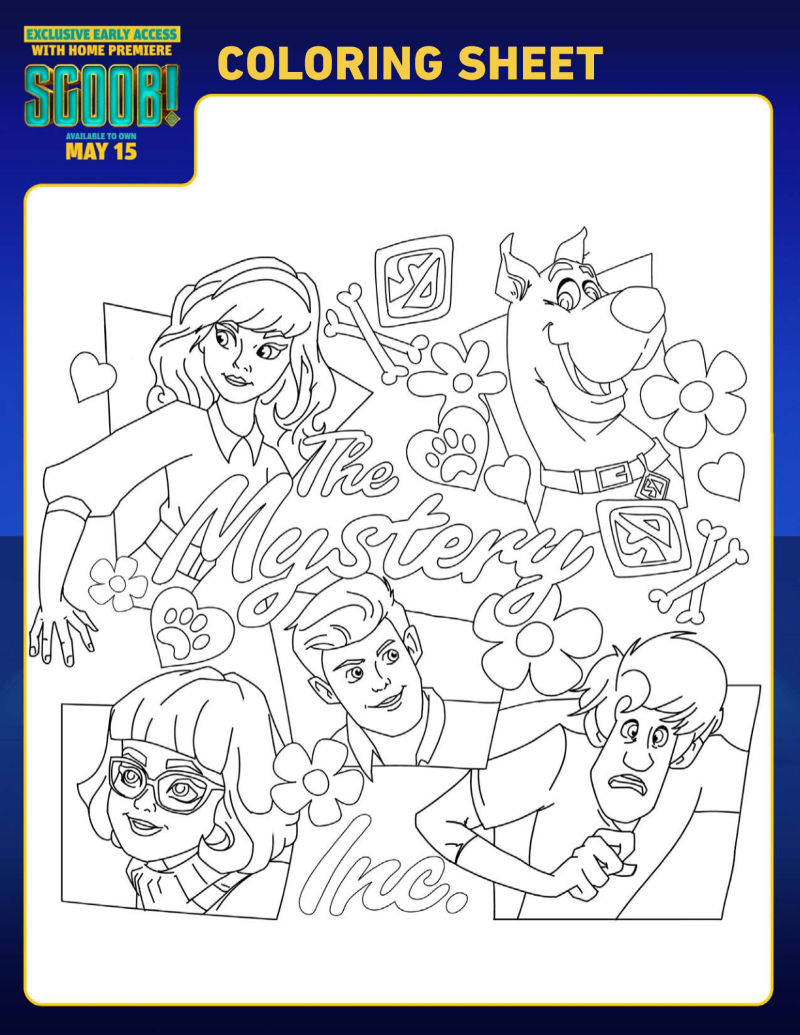 Groovy scooby doo coloring page