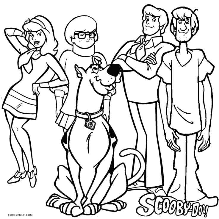 Printable scooby doo coloring pages for kids