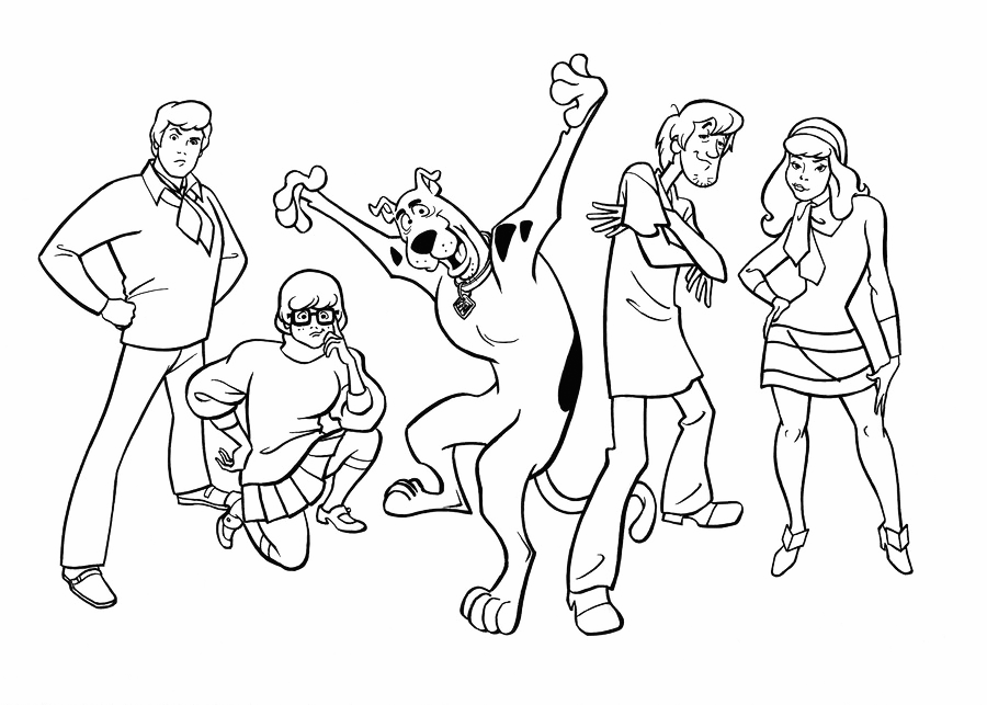 Free printable scooby doo coloring pages for kids