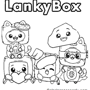 Lankybox coloring pages printable for free download