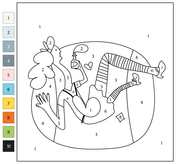 Mystery color by number coloring pages free coloring pages