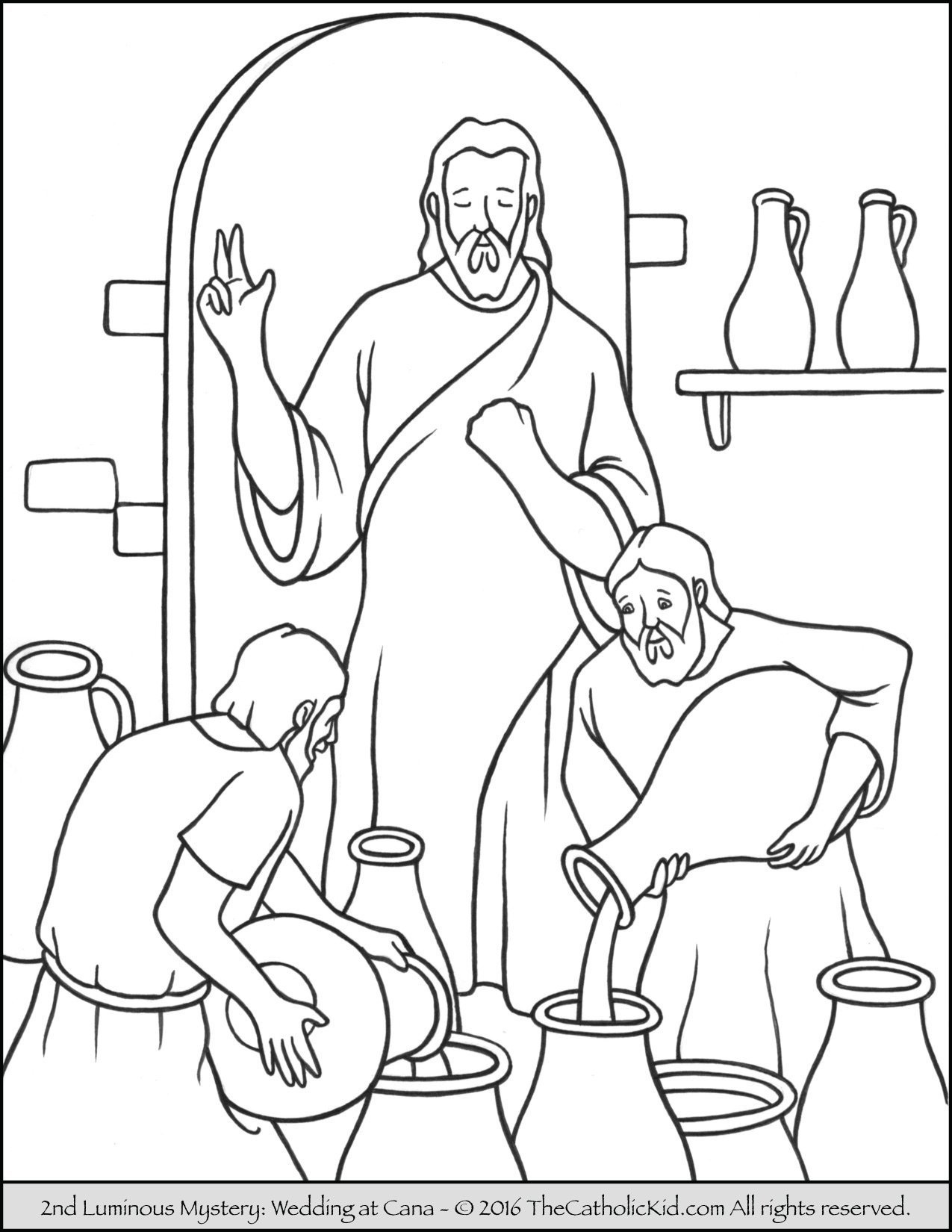 Luminous mysteries rosary coloring pages