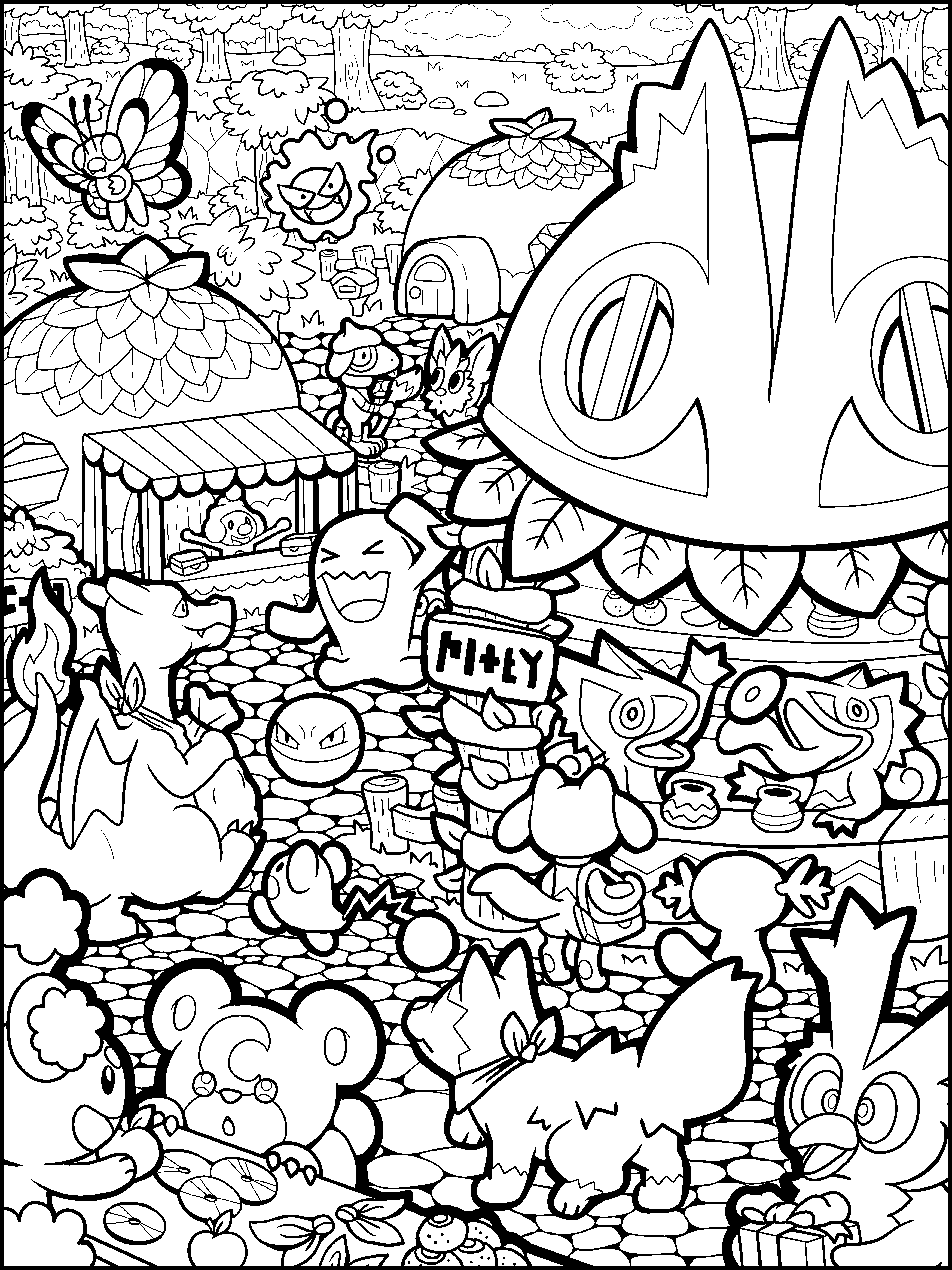 Pokemon mystery dungeon coloring page by tri on