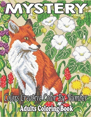 Mystery adults coloring book animal stress relieving patterns color by number adult coloring book mystery color gift for adult teens paperback wild rumpus