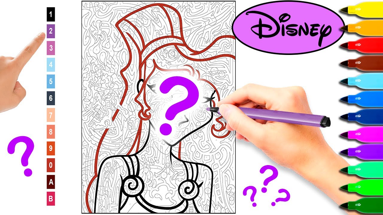 How to color by number disney mystery disney coloring book