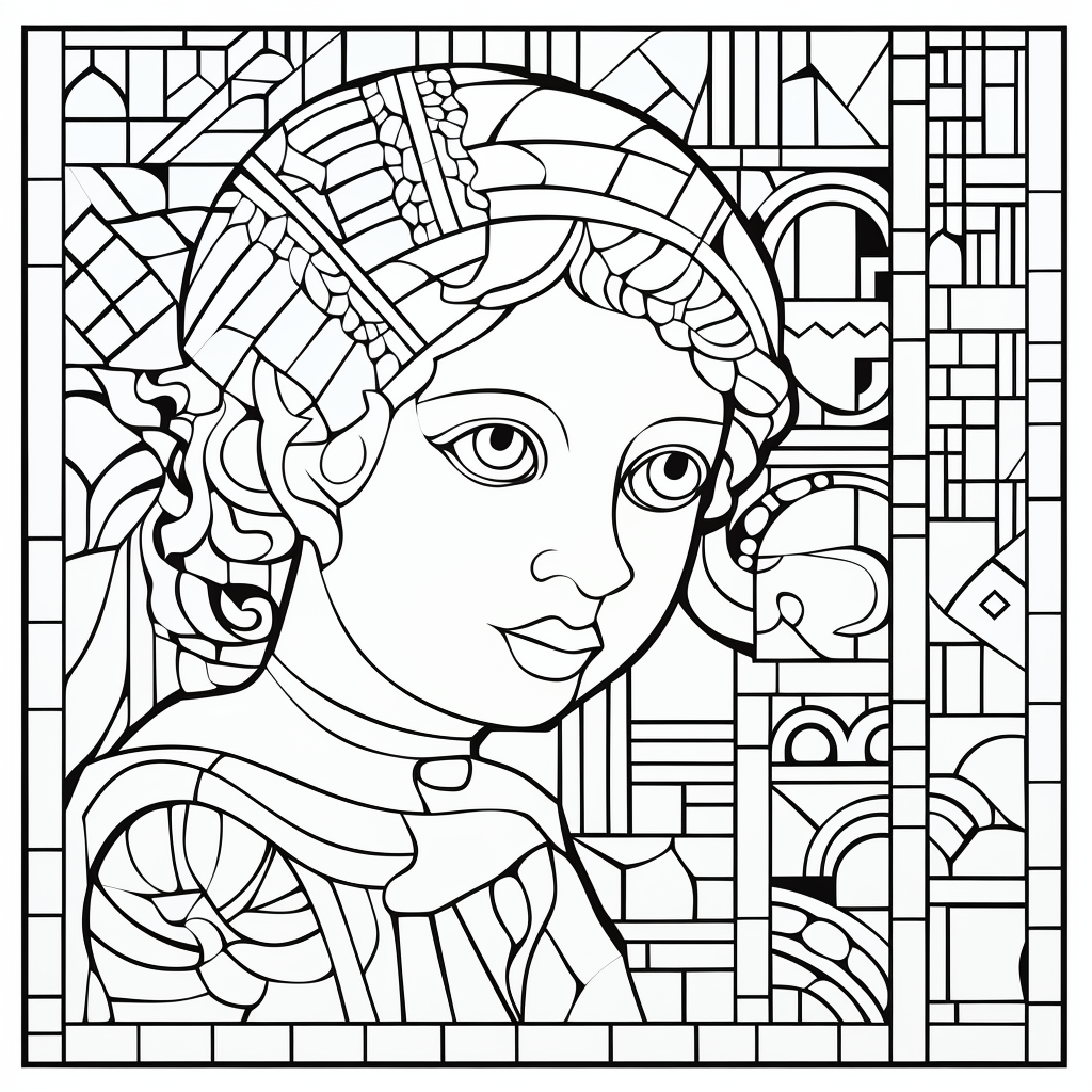 Mystery mosaics coloring pages