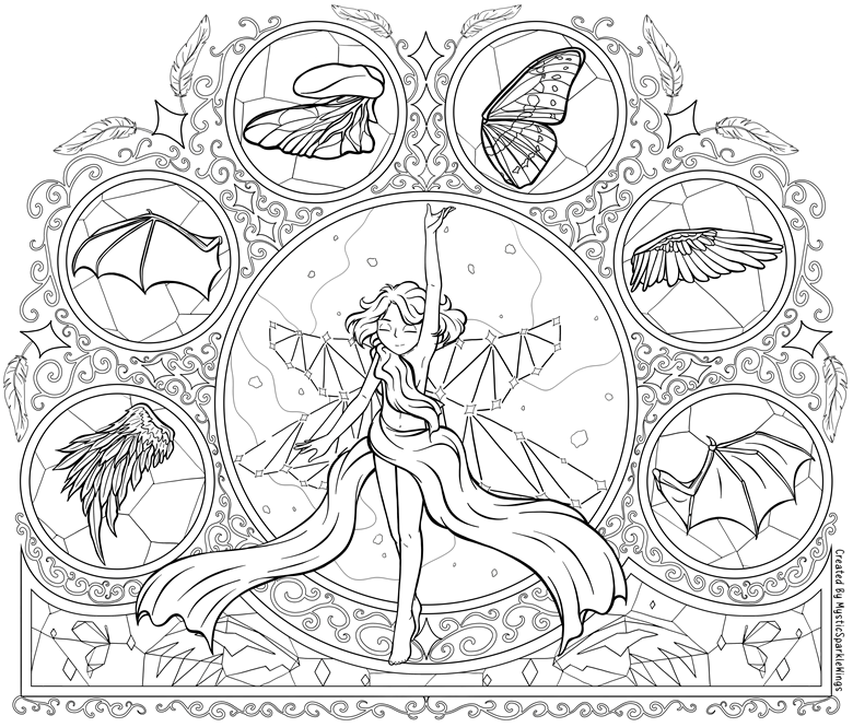 Window to the sky coloring page