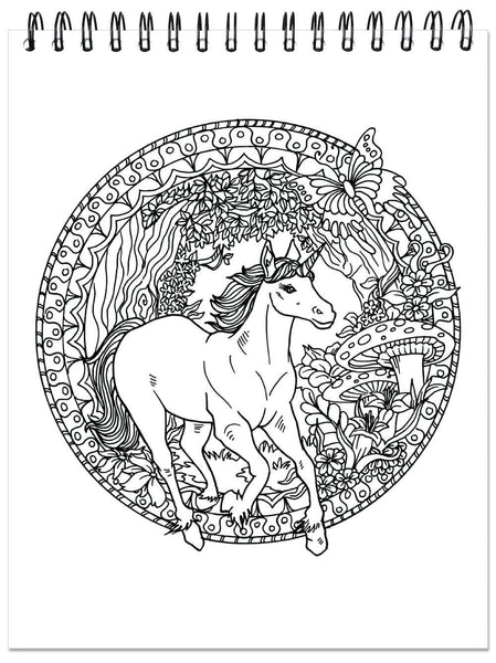 Mythical and fantasy adult coloring book by terbit basuki