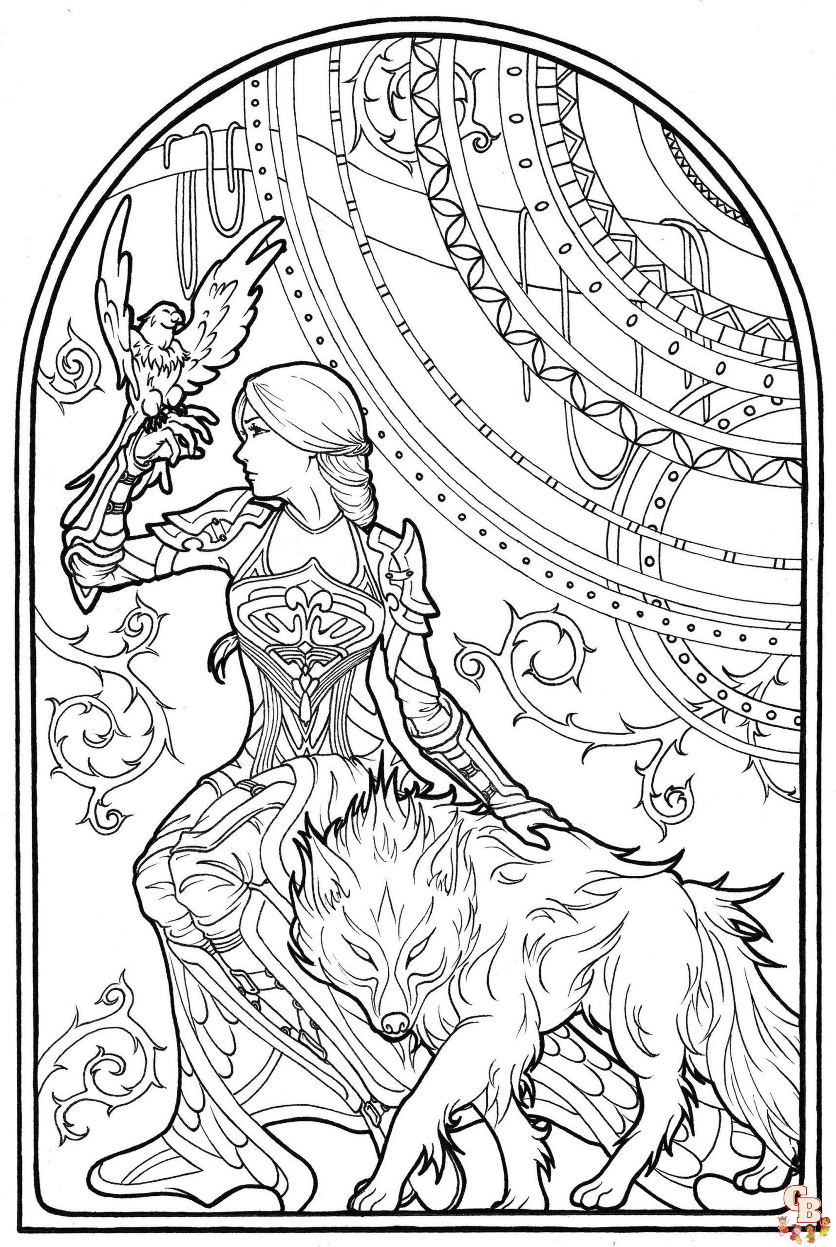 Fantasy coloring pages