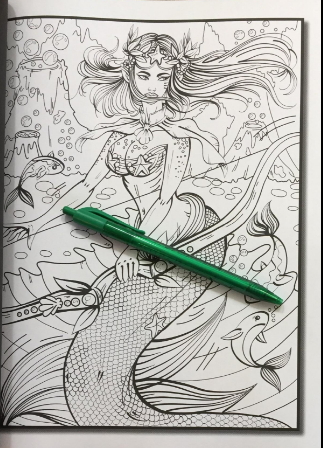 Mermaids an adult coloring book with mystical island goddesses tropical fantasy landscapes and underwater ocean scenes