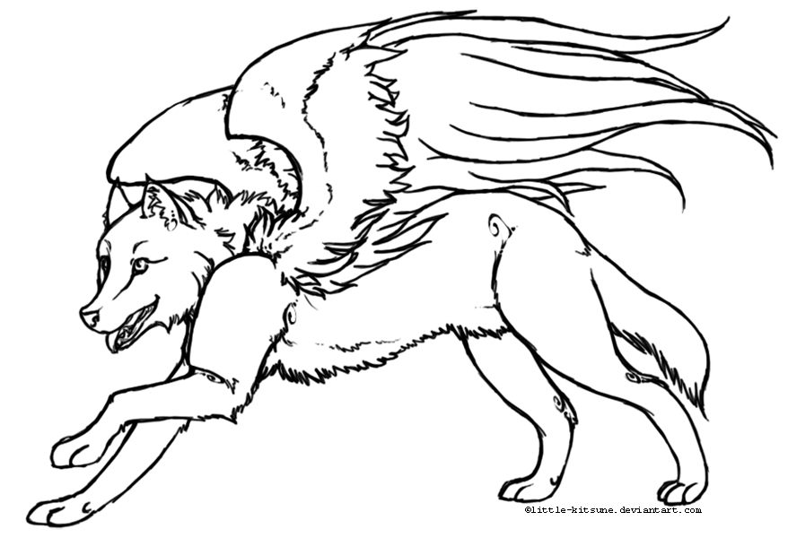 Winged wolf