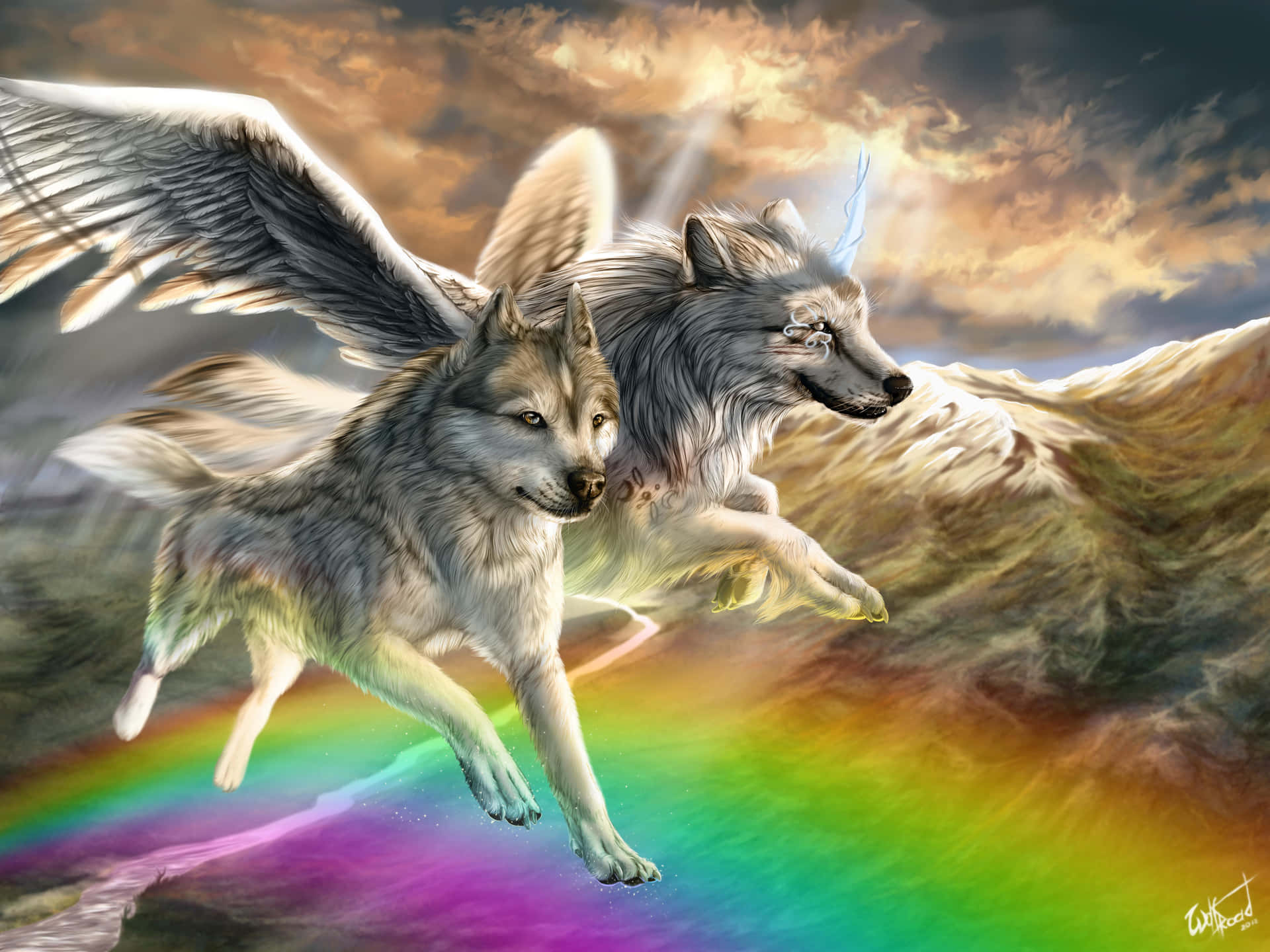 Winged wolf