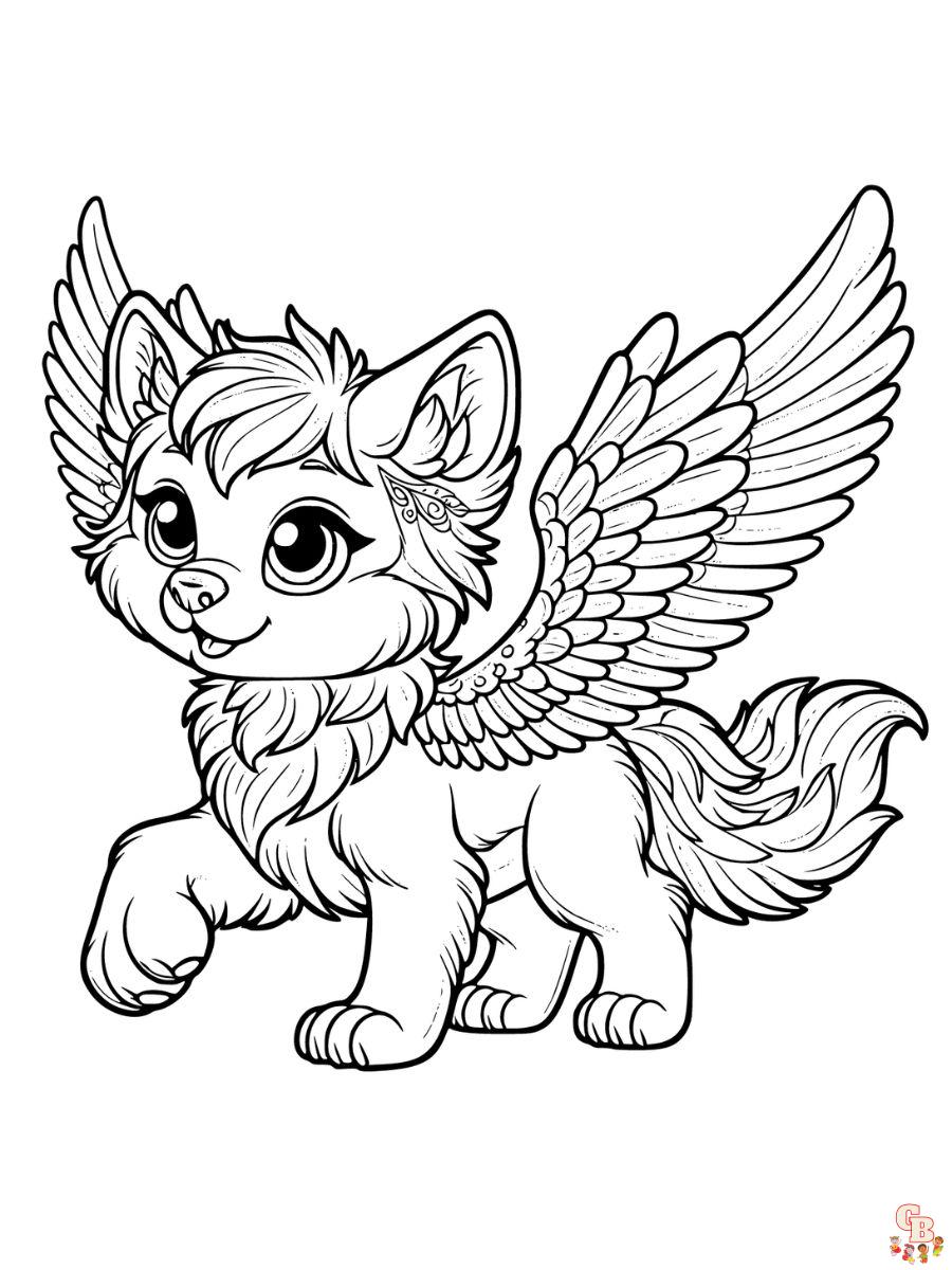 Printable wolf coloring pages free for kids and adults