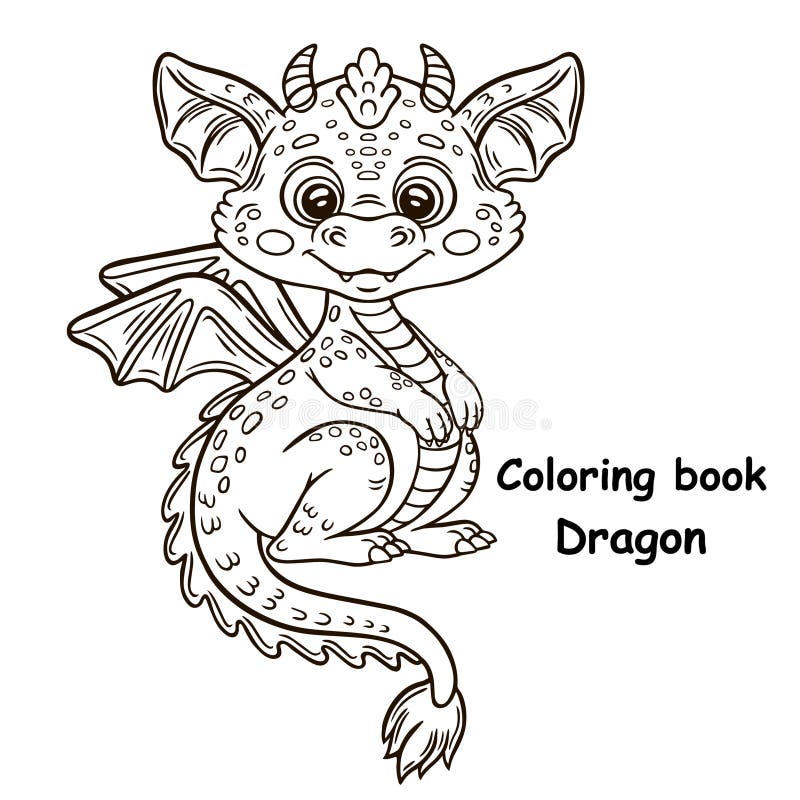 Flying dragon coloring page stock illustrations â flying dragon coloring page stock illustrations vectors clipart