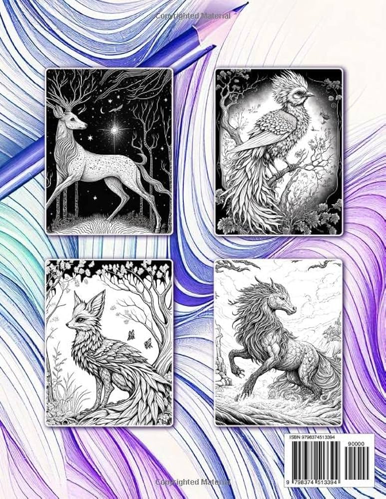 Fantastic creatures coloring book magic winged fantasy creatures and mythical animals amazing illustrations to color lily amber books