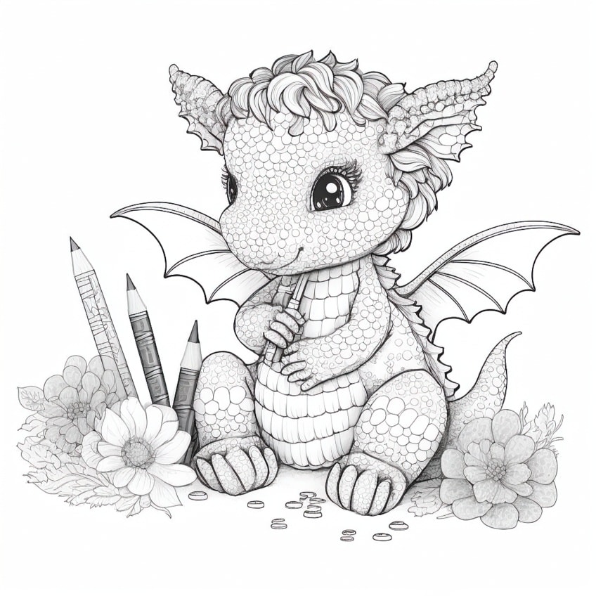 Dragon coloring pages