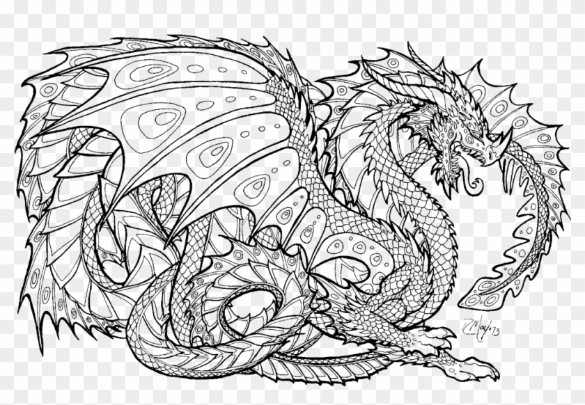 Free printable coloring pages for adults advanced dragons