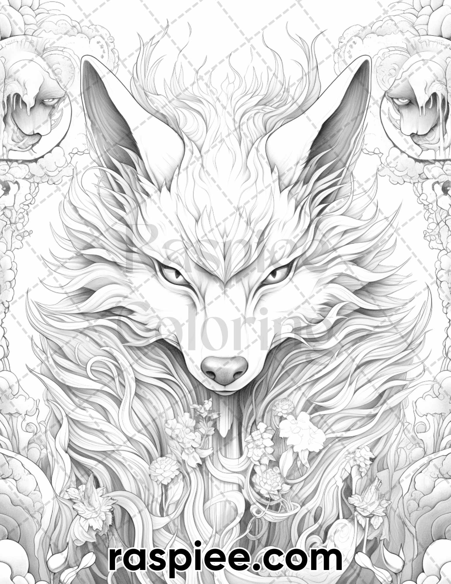 Mythical creatures grayscale coloring pages for adults printable p â coloring