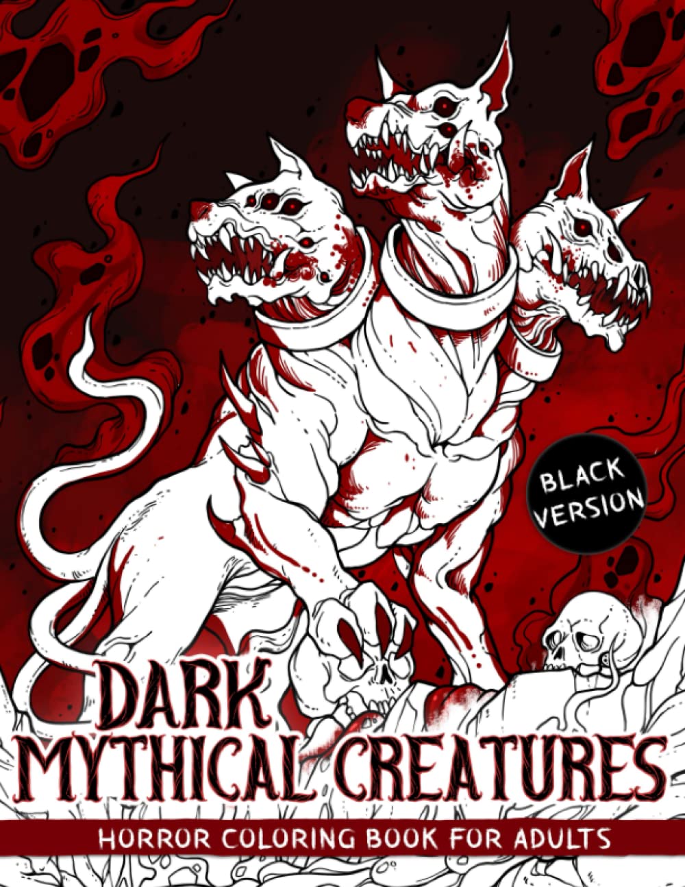 Dark mythical creatures horror coloring book for adults stunning fantasy animal human beasts adult coloring books including dragon unicorn mermaid for relaxation mindfulness stress relief by crook crook