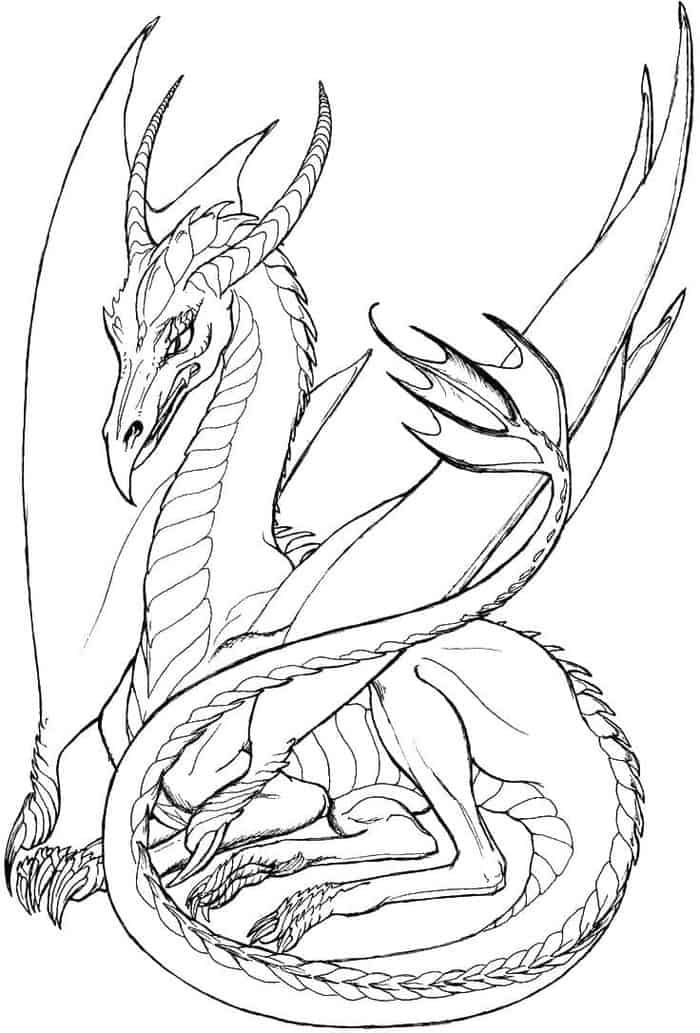 Stunning dragon coloring pages