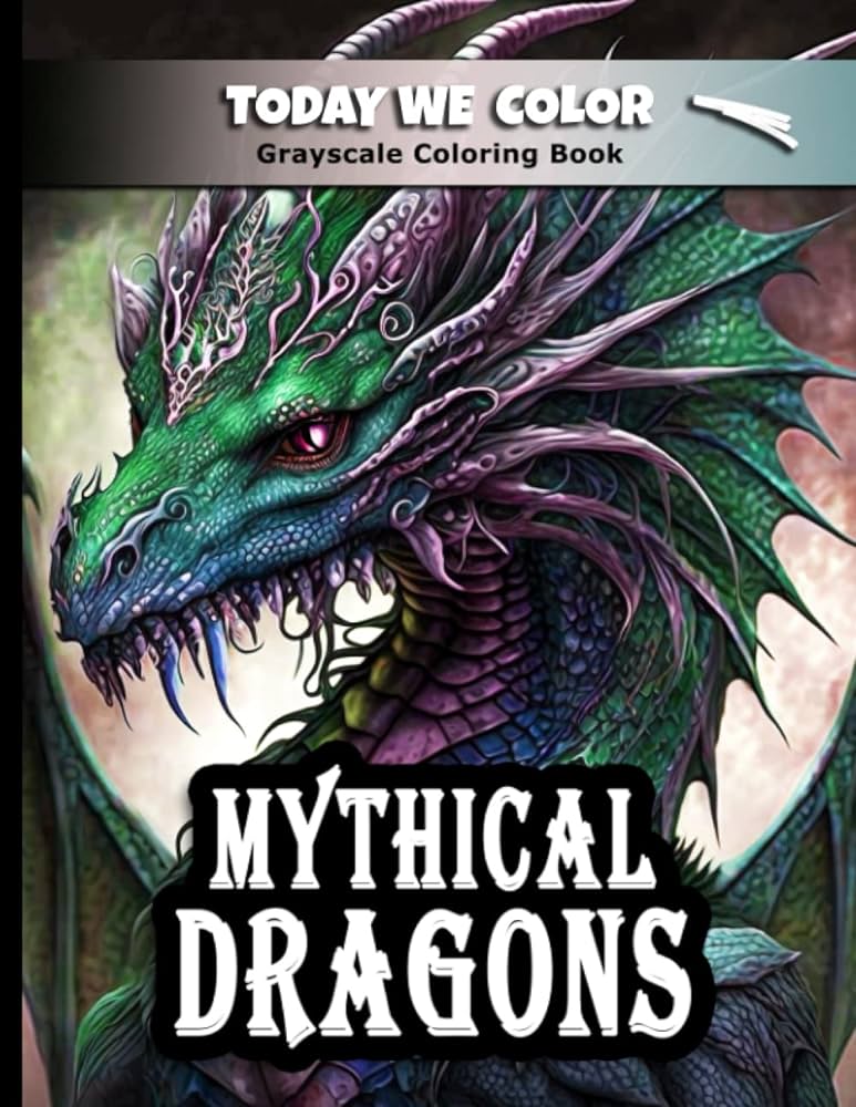 Mythil dragon coloring book graysle coloring book