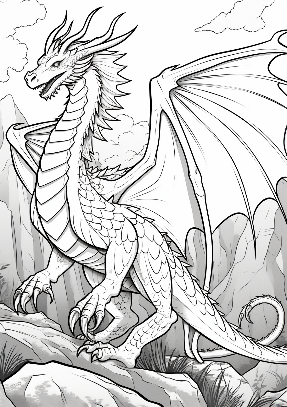 Dragon coloring printable and creative designs coloring