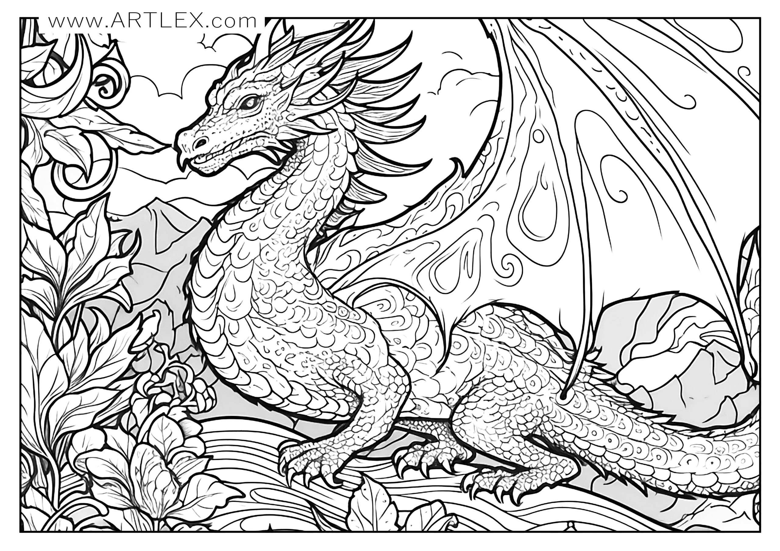 Free dragon coloring pages free printable â