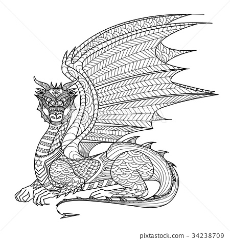 Dragon coloring page