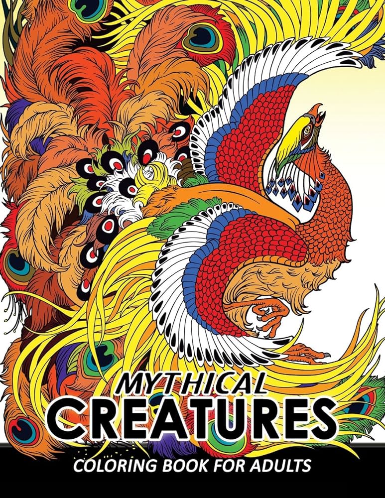 Mythical creatures coloring books for adults mythical animals adult coloring book pegasus unicorn dragon hydracentaur phoenix mermaids coloring pages for adults adult coloring books unicorn coloring books