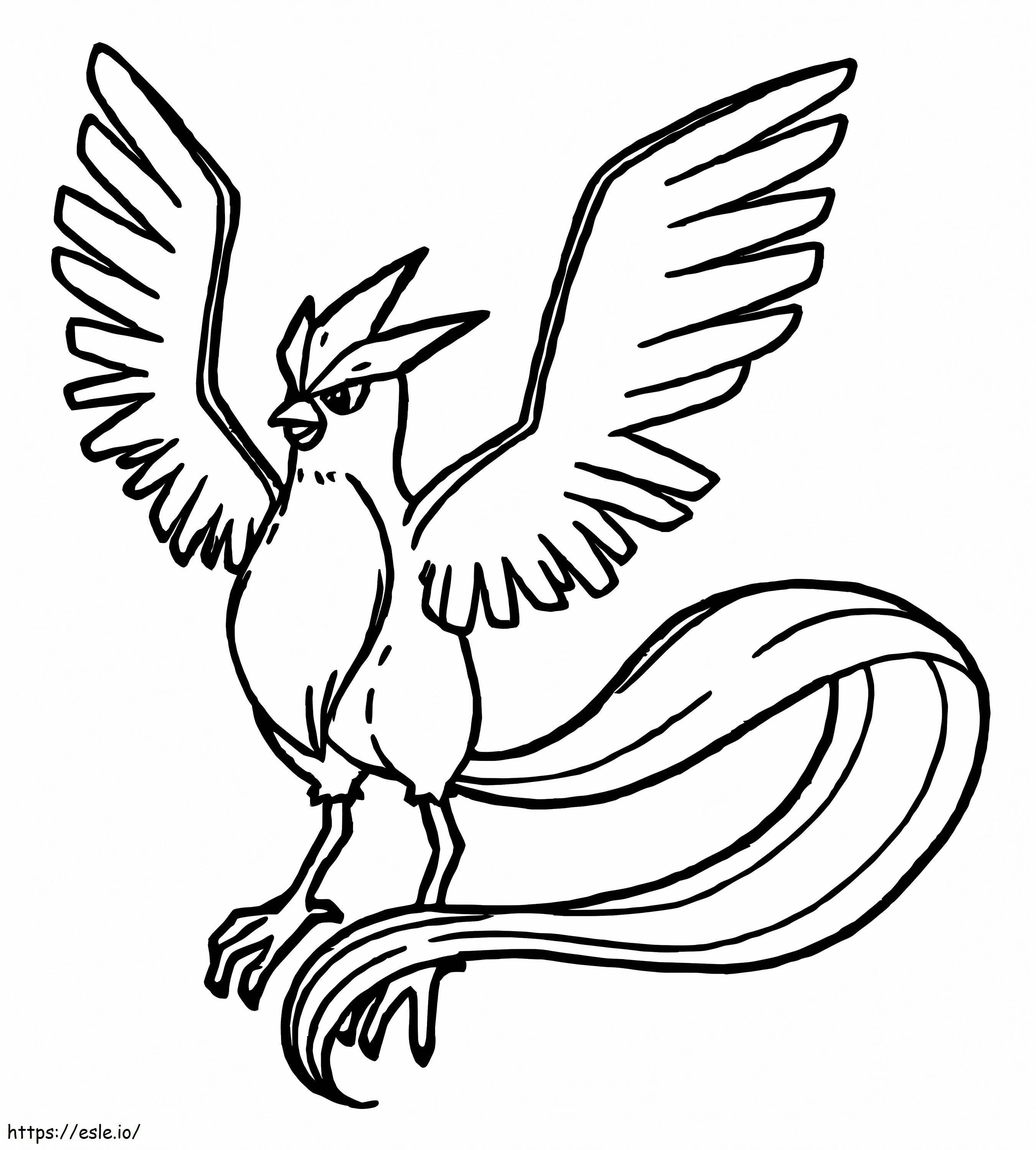 Articuno in legendary pokemon coloring page