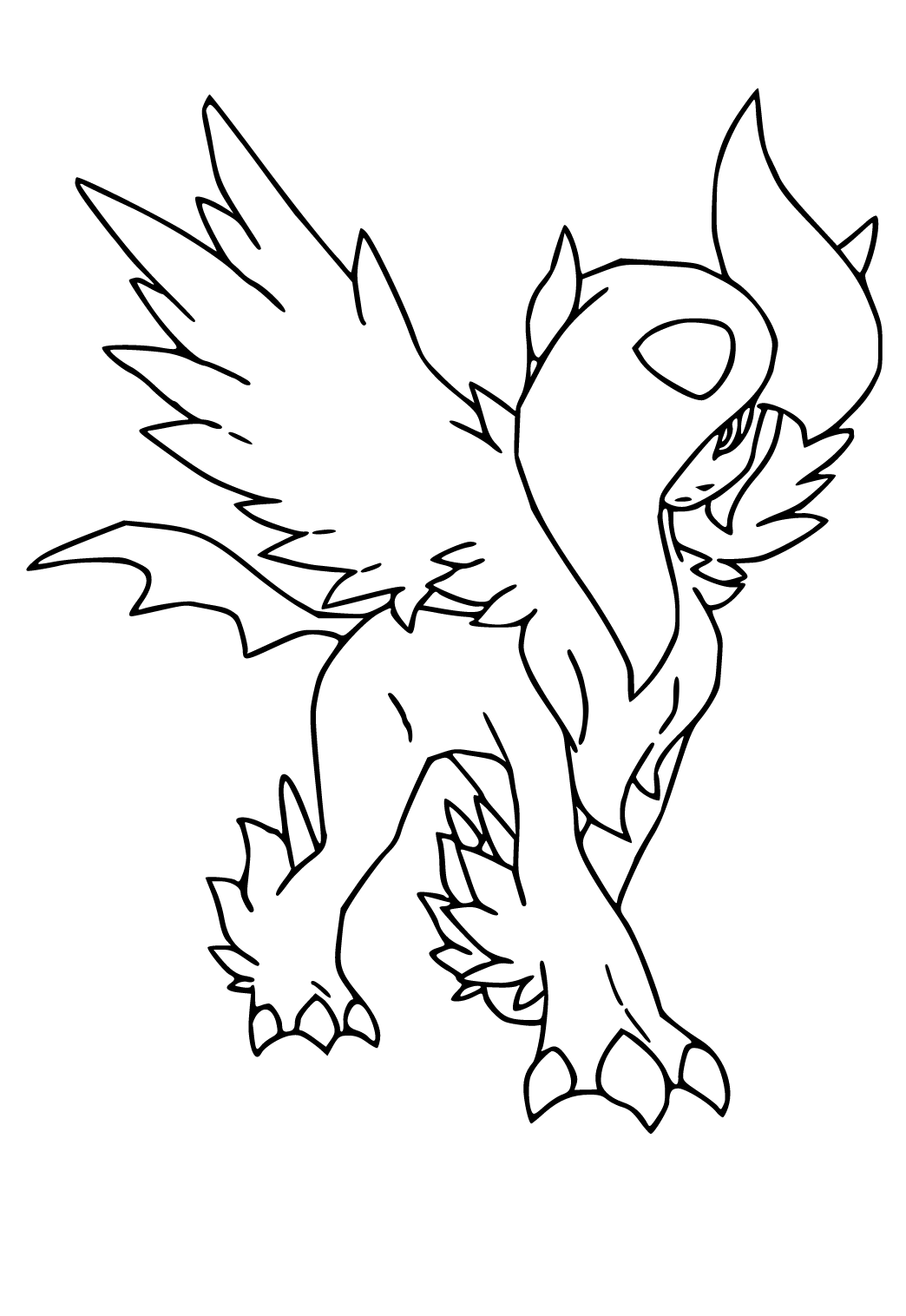 Free printable legendary pokemon dragon coloring page for adults and kids