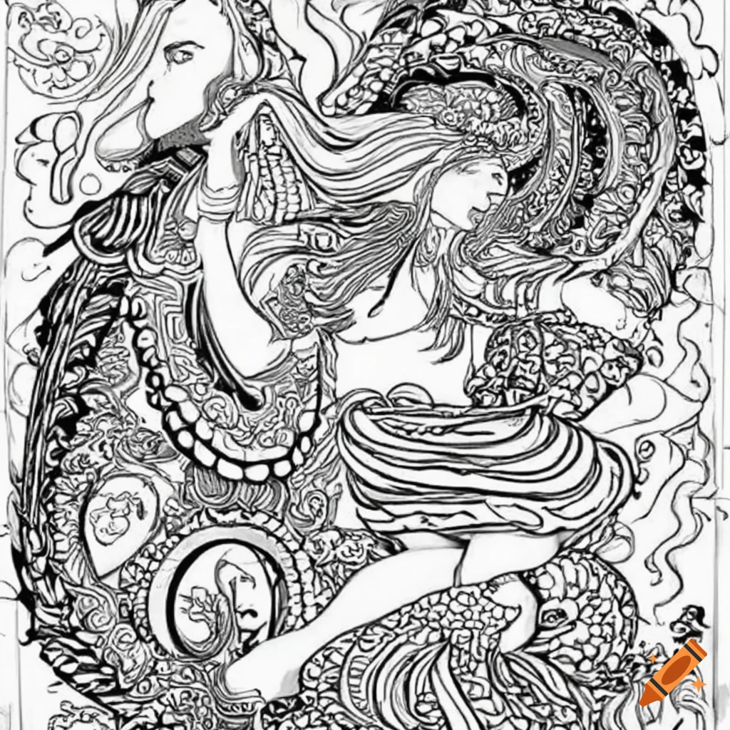 Colouring page of greek mythology on