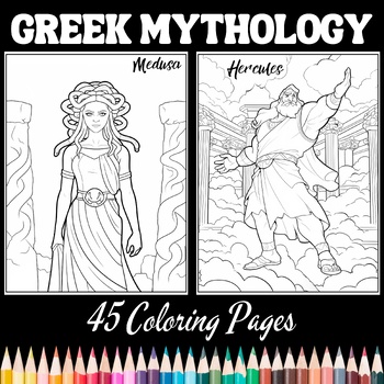 Greek mythology coloring pages by teachers helper tpt