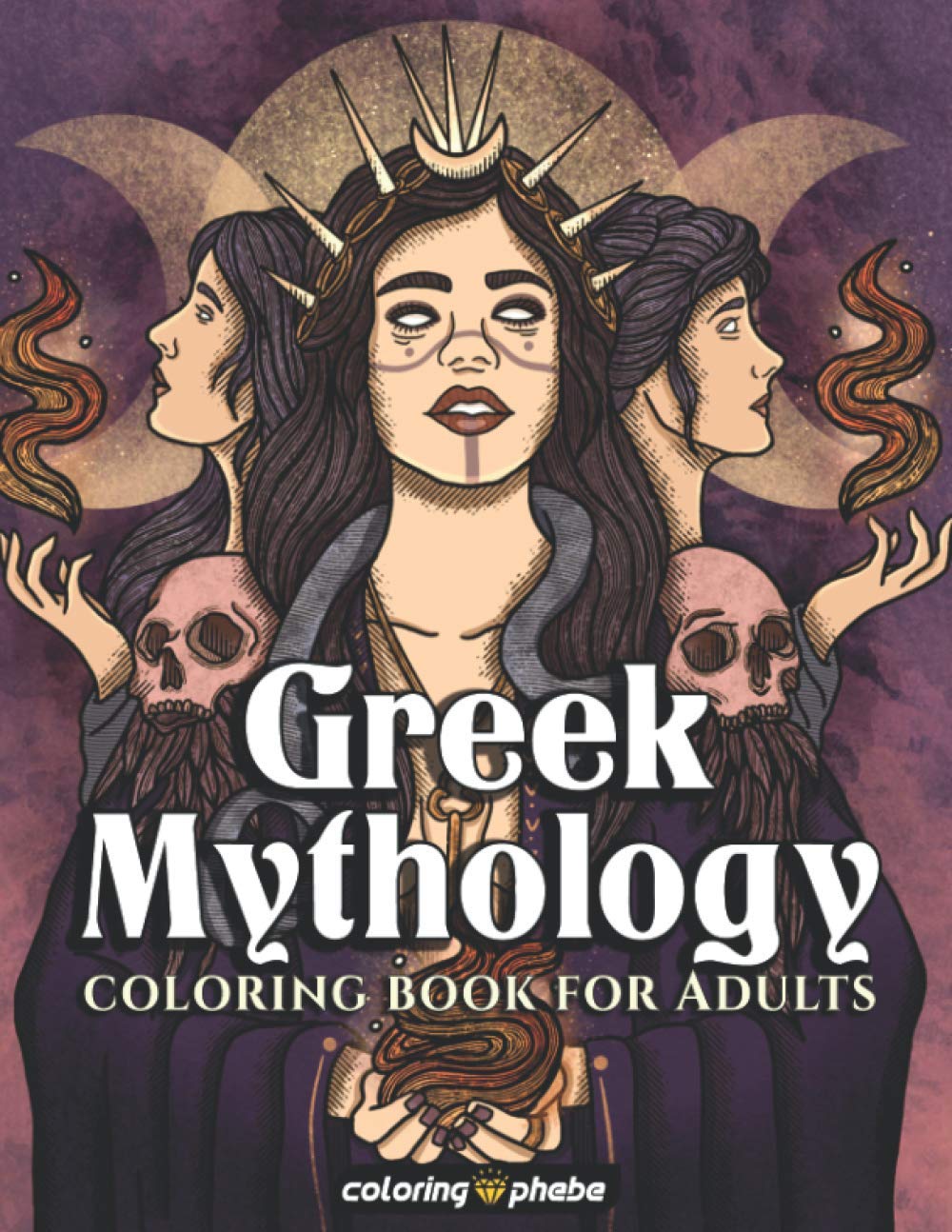 Greek mythology coloring book for adults ancient greece and roman fantasy coloring pages with gods and goddess including zeus apollo athena and legends for stress relief relaxation by coloring phebe