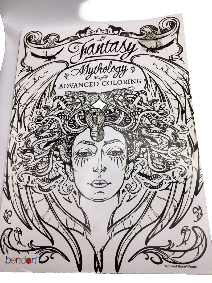 Bendon fantasy mythology advanced coloring book