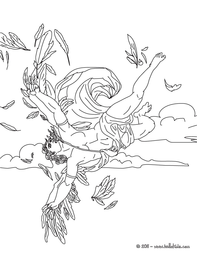 Myth of icarus coloring pages