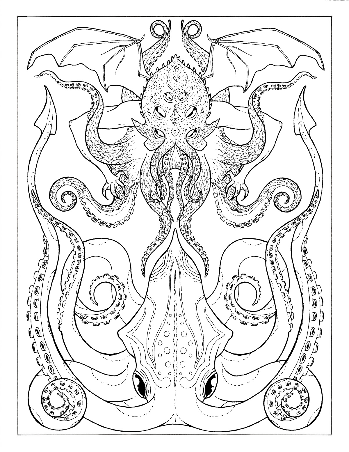 Mythological coloring book