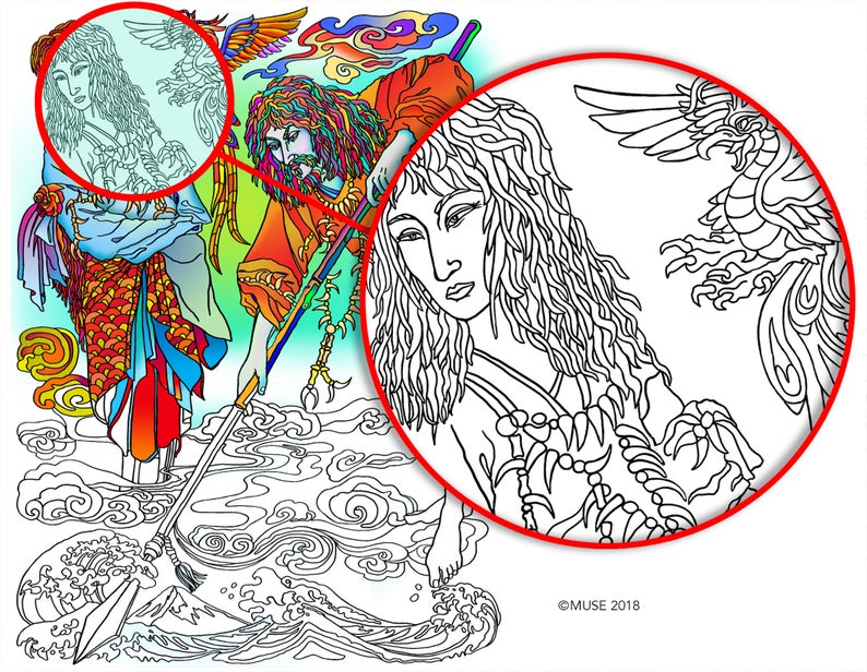 Epic myths coloring book local artist â qed astoria