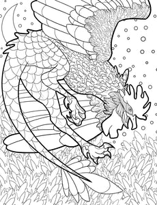 Mythical creatures coloring book for adults â young dreamers press