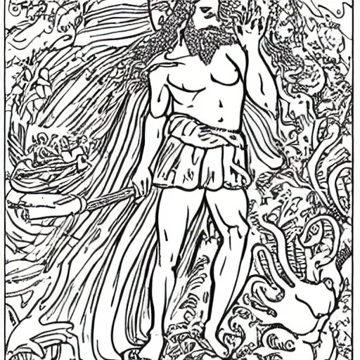 Greek mythology colouring pages stable diffusion