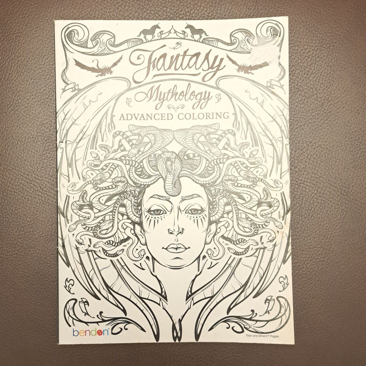 Bendon fantasy mythology advanced coloring book