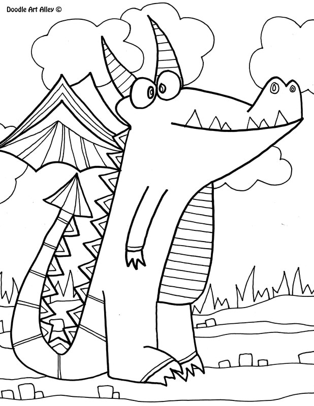 Mythical creatures coloring pages