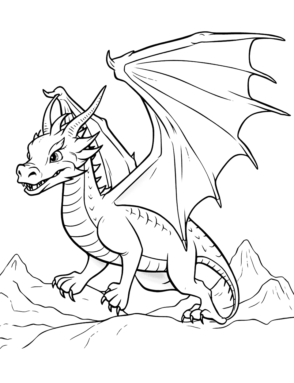 Dragon coloring pages free printable sheets