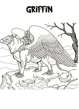 Mythical creatures coloring pages