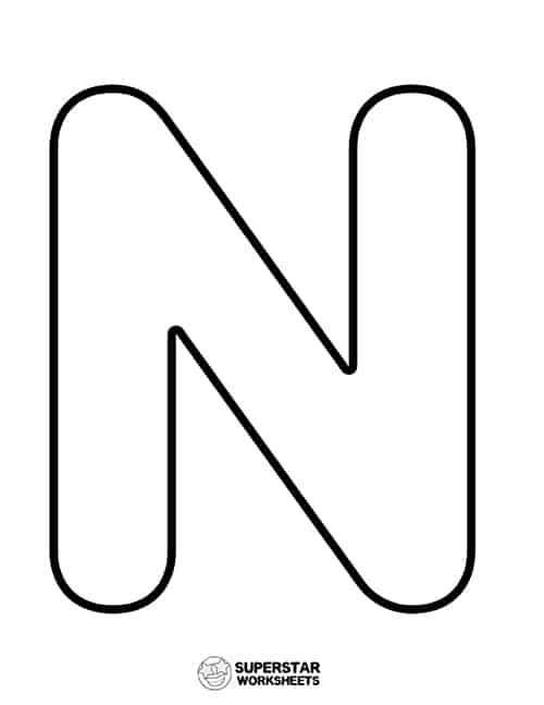 Letter n worksheet