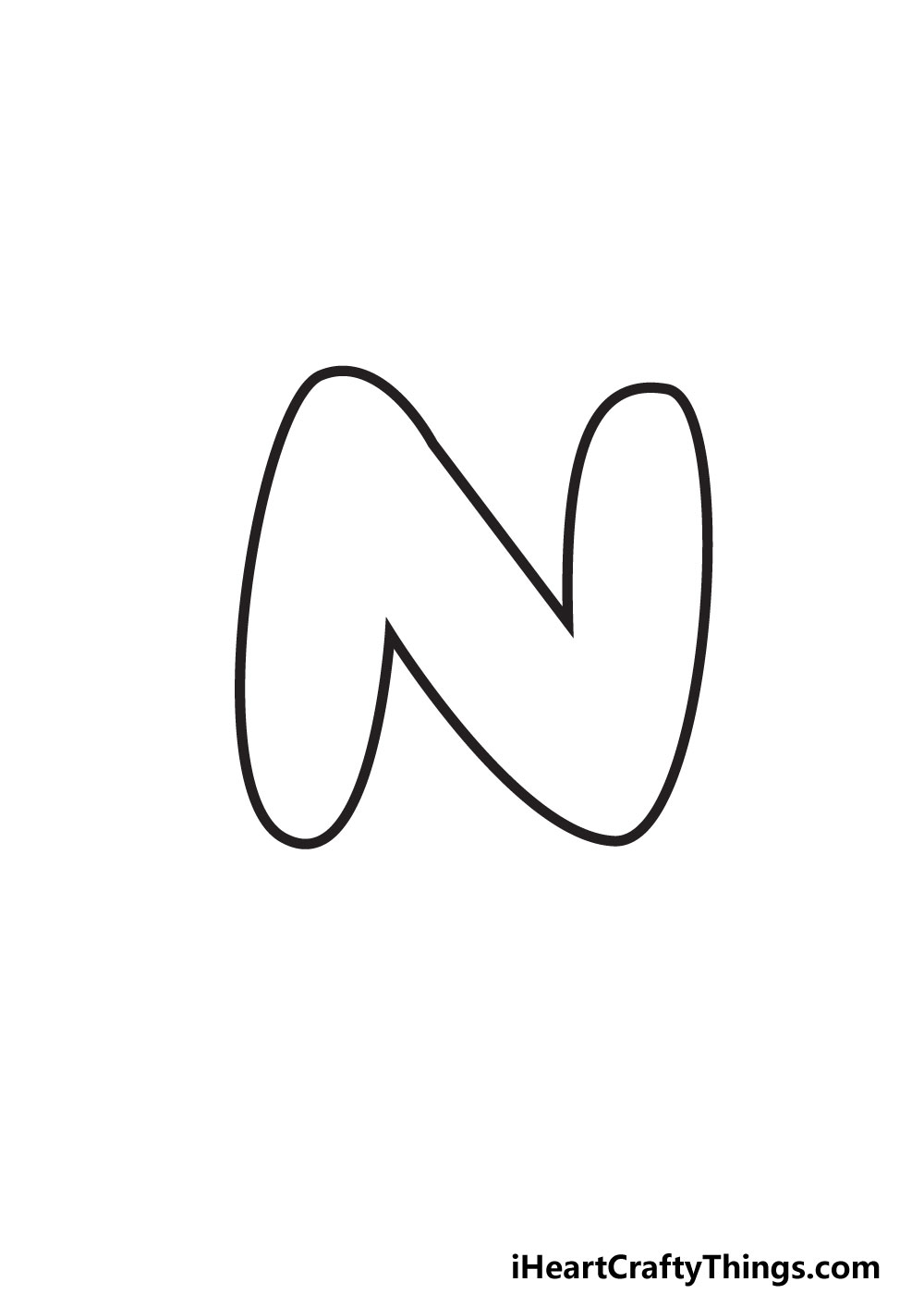 Bubble letter n draw your own bubble n in easy steps
